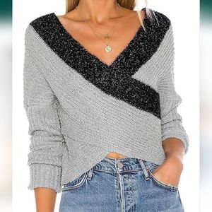 ColorBlock Sweater (Silver/Black)